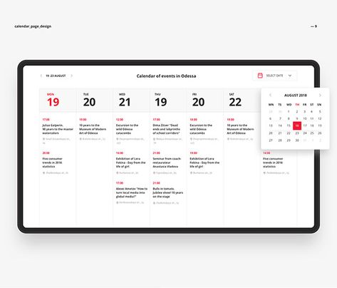 Mayak - Digital media on Behance Graphic Design Magazine, Ui Design Dashboard, Wireframe Design, 달력 디자인, Motivation App, Calendar App, Flat Ui, Timeline Design, Ui Design Website