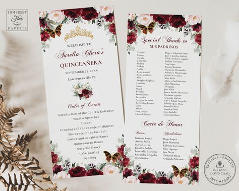 Order Of Events, Debutante Ball, Australia Photos, Change Background, Office Max, Green Foliage, Pink Watercolor, Printing Center, All Fonts