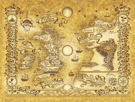 Acotar Map Wallpaper, Acotar Map, Acotar Poster, Book Maps, Fantasy Poster, Bar In Casa, Acotar Series, Fantasy Maps, Man Cave Wall Art