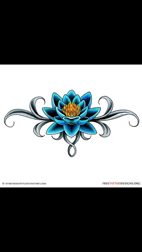 Matching tattoo with mommy. Lotus flower Lotus Flower Tattoo Tramp Stamp, Egyptian Blue Lotus Tattoo, Blue Lotus Flower Tattoo, Lotus Flower Tattoo Purple, Purple And Blue Lotus Flower Tattoo, Small Celtic Tattoos, Small Lotus Tattoo, Heart With Wings Tattoo, Tramp Stamp Tattoos