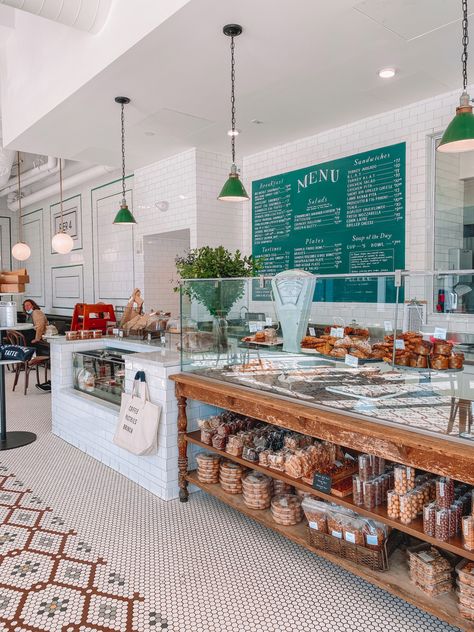 Bakery And Bar Design, Dessert Case Design, Cake Shop Interior Vintage, Simple Bakery Interior, Dessert Restaurant Design, Bakery Seating Ideas, Parisian Bakery Interior, Bakery Display Design, Small Cafe Bakery