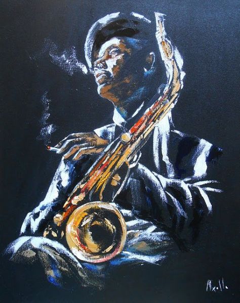 Saxophone Art, Jazz Painting, Arte Jazz, Work Pictures, Jazz Art, Music Drawings, Afrocentric Art, Music Artwork, Musical Art