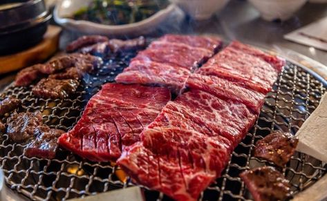 Korean Bbq Grill, Korean Bbq Restaurant, Korean Barbecue, Tofu Dishes, Bulgogi Beef, Korean Beef, Korean Restaurant, Wagyu Beef, Bbq Restaurant