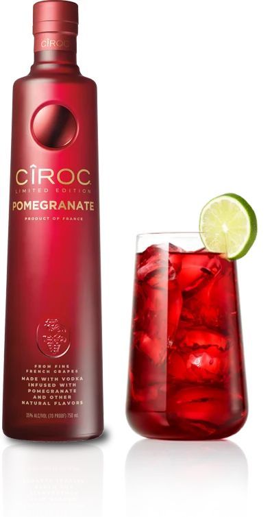 Pomegranate Vodka Cocktail, Pomegranate Drink, Pomegranate Drinks, Pomegranate Vodka, Ciroc Recipes, Cocktail Vodka, Ciroc Vodka, Vodka Cocktail, Infused Vodka