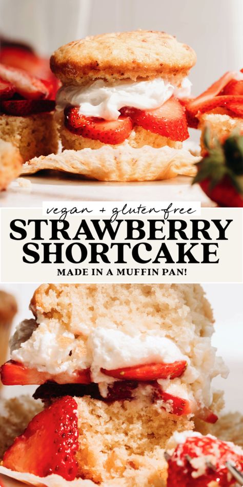 Strawberry Shortcake Muffins, Vegan Strawberry Shortcake, Gluten Free Strawberry Shortcake, Strawberries And Whipped Cream, Strawberry Shortcake Recipe, Healthy Summer Desserts, Gluten Free Biscuits, Strawberry Shortcake Recipes, Simply Quinoa