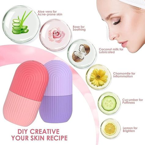 Ice Face Roller Silicone Facial Cube for Eyes Neck Massage Remove Dark Circle Pore Shrink Face Beauty Skin Care Ice Mould Kitchen Tools Ice Face Roller, Ice Face, Facial Massage Roller, Ice Facial, Facial Contouring, Ice Roller, Remove Dark Circles, Dark Circle, Face Roller