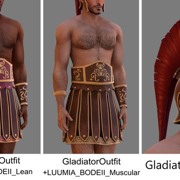 Gladiator Outfit (Set of clothes) | Wistful Castle on Patreon Gladiator Outfit Men, Roman Sims 4 Cc, Greek Cc Sims 4, Sims 4 Roman Cc, Sims 4 Greek Cc, Sims 4 Greek, Gladiator Outfit, Sims Dress, Roman Toga