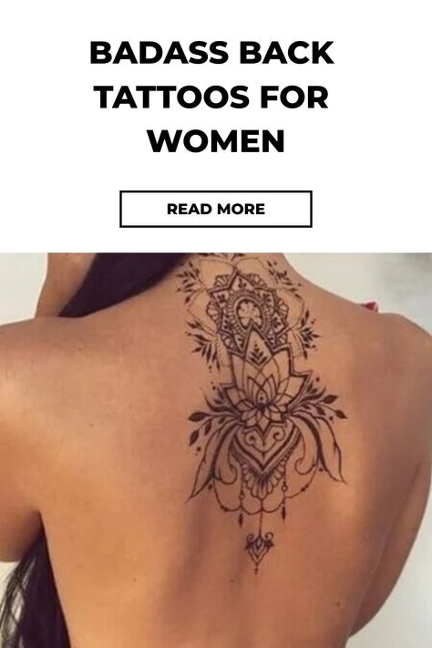 Womans Back Tattoos, Badass Back Tattoos, Side Back Tattoos, Eagle Back Tattoo, Cool Tattoo Designs, Most Painful Tattoo, Phoenix Back Tattoo, Back Tattoos For Women, Floral Back Tattoos