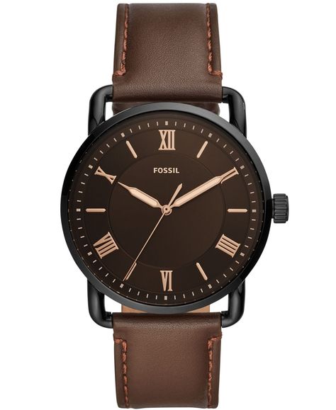 Copeland Brown Leather Strap Watch for Men - 42mm https://whispers-in-the-wind.com/discover-the-latest-mens-accessory-trends-for-2024/?copeland-brown-leather-strap-watch-for-men-42mm Diamond Graphic, Brown Leather Strap Watch, Brown Leather Watch, Gents Watches, Best Watches For Men, Fossil Watch, Hand Watch, Fossil Watches, Brown Leather Strap