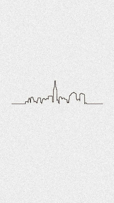 Fine Line Nyc Skyline Tattoo, London Tatoos Ideas, City Scape Tattoo, New York Stamp Tattoo, Ny Skyline Tattoo, City Skyline Tattoo, New York Tattoos, Nyc Skyline Tattoo, Brooklyn Skyline