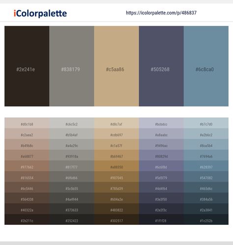 Khaki Color Palette, Summer Color Palettes, Color Wheel Art, Beige Color Palette, Dark Slate Blue, Colors Inspiration, Purple Color Palettes, Hex Color Palette, Gold Color Palettes