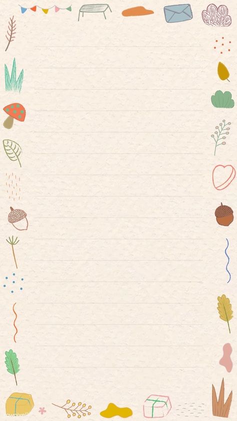 Cute Note Wallpaper, Cute Note Background, Mobile Screen Wallpaper, Crayon Doodles, Notes Wallpaper, Note Cute, Doodle Wallpaper, Autumn Doodles, Note Wallpaper