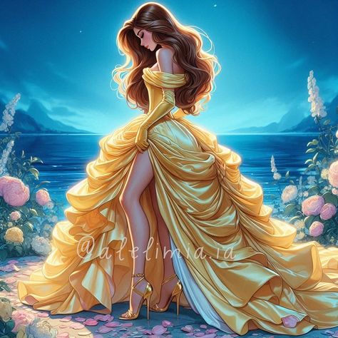 Bella Disney, Beauty And The Beast Art, Beauty And The Beast Wallpaper, Disney Movie Art, Belle And Beast, Disney Princess Artwork, Beast Wallpaper, Disney Belle, Disney Icons