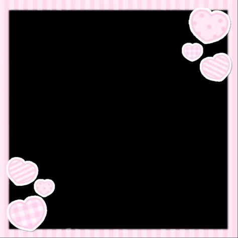 Kawaii Borders Frames, Pink Edit Overlay, Cutecore Frame, Pink Border Aesthetic, Square Overlay, Greenscreen Ideas, Edit Overlays, Pink Overlay, Kawaii Pattern