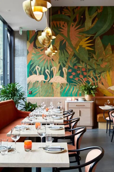 Explore Red Herring Design and Art | Wescover Modern Restaurant Design, Interior Murals, Art Restaurant, Decoration Restaurant, Red Herring, Restaurant Concept, Modern Restaurant, Bar Design Restaurant, Cafe Interior Design