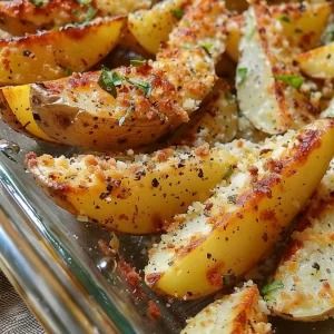 How to Make Garlic Parmesan Potato Wedges Wedge Potatoes, Parmasean Potatoes, Garlic Parmesan Cabbage Wedges, Parmesan Wedge Potatoes, Baked Garlic Parmesan Potato Wedges, Garlic Parm Potato Wedges, Pototato Wedges Recipe, Parmesan Baked Potatoes, Parmesan Potato Wedges