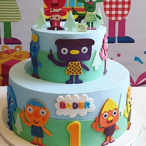 Noodle And Pals Birthday Cake, Super Simple Cake Design, Super Simple Theme Party, Super Simple Birthday Party, Super Simple Birthday Cake, Simple Songs Birthday Cake, Super Simple Songs Birthday Party Theme, Noodle And Pals Birthday Party, Super Simple Birthday Theme