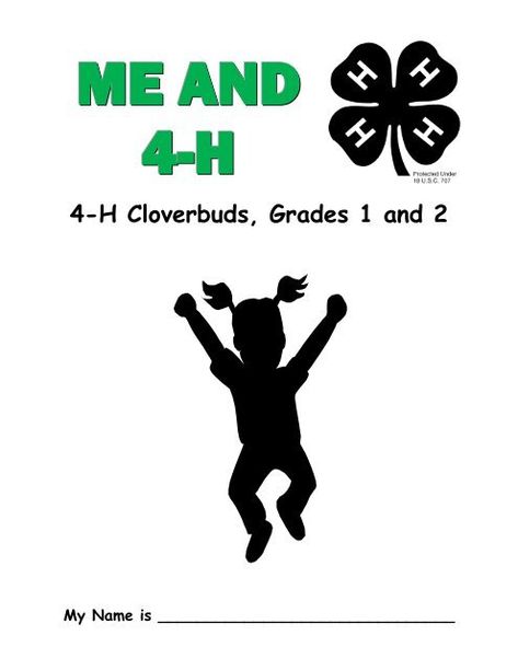 Cloverbud Record Book (.pdf) 4 H Clover, 4 H Club, Meeting Activities, Homeschool Art, New Job, Summer Activities, Grade 1, Book Activities, 4 H