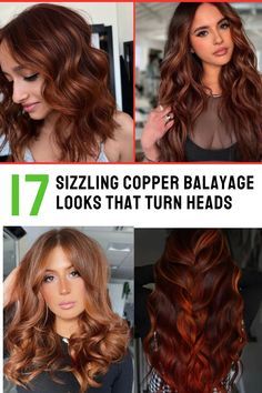 Copper Balayage, Long Layered Hair, Long Hairstyles, Face Shapes, Balayage, Hair Cuts, Copper, Hairstyles, Long Hair Styles