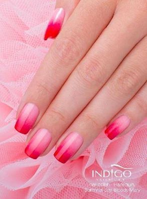 Classic Nail Art, Red Ombre Nails, Ombre Nail Art Designs, Unghie Sfumate, Ombré Nails, Indigo Nails, Valentine Nail Art, Pink Ombre Nails, Nail Art Ombre