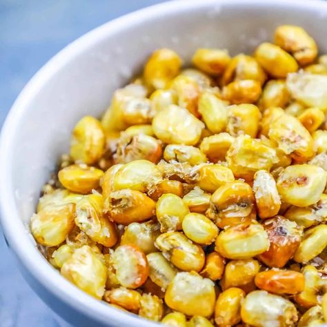 Easy Homemade Corn Nuts Baked or Fried Snack Recipe - Homemade Corn Nuts - either baked or fried snack recipe, are a delicious, addictive, salty and crunchy snack you can't get enough of!  #homemadecornnutsfriedorbaked #sidedishes Homemade Corn Nuts, Corn Nuts Recipe, Corn Nut, Corn Snacks, Baked Corn, Salad With Chicken, Nut Recipes, Best Food Recipes, Roasted Corn