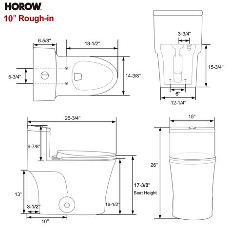 HOROW Arlo 1.28 GPF Dual-Flush Elongated Floor Mounted One-Piece Toilet With 17.3" Height Chair Seat | Wayfair Cleaning Surface, Ceramic Sinks, Water Efficiency, Smart Toilet, One Piece Toilets, Best Resolution, Stainless Steel Sinks, Sleek Design, Beach House