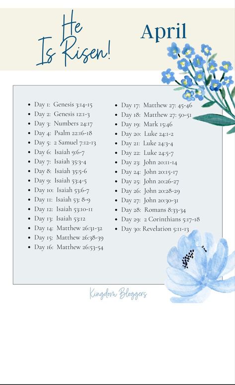 Pin by Lindsey Padgett on Bible Study | Scripture writing plans, Scripture journaling, Scripture reading April Bible Study, April Devotional, April Bible Reading Plan 2024, College Bible Study Plans, Easter Bible Reading Plan, Easter Bible Study For Women, April Bible Verse, April Bible Reading Plan, Prayer For April