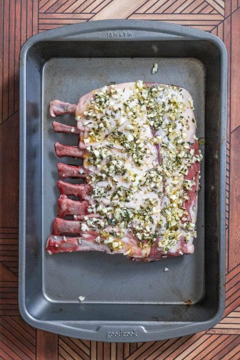 Roasted Lamb Rack, Oven Roasted Rack Of Lamb, Rack Of Lamb Recipes Oven Easy, Lamb Roast Marinade, Rack Of Lamb Recipes Oven, Rack Of Lamb Marinade, Cooking Rack Of Lamb, Rack Of Lamb Recipes, Lamb Recipes Oven