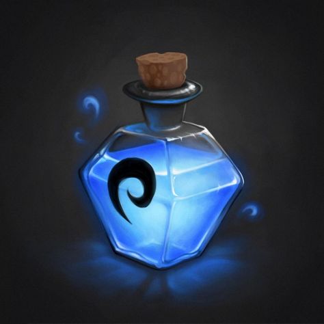 Mana Potion by shanehunt on DeviantArt Mana Potion, Fantasy Map Making, Magic Crafts, Magic Bottles, Fairy Dragon, Magic Design, Game Props, 다크 판타지, Game Illustration