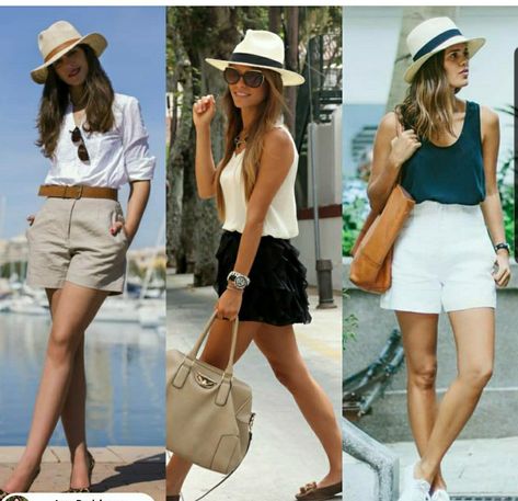 Rich Outfits Classy Summer, Bussines Casual Woman, Casual Dress Attire, Elegant Summer Outfits, Outfit Verano, Vacation Outfits Women, Classy Yet Trendy, Shorts Outfits Women, Casual Day Outfits