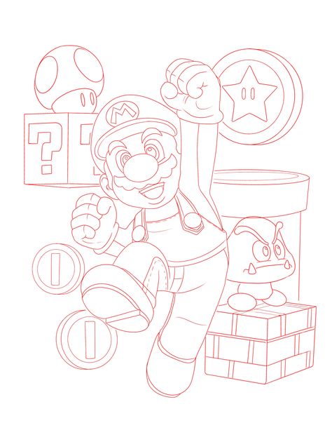 Mario And Luigi Drawing, Mario Bros Drawing, Super Mario Ghost, Luigi Drawing, Arte Trash Polka, Tattoo Art Drawings Sketches, Super Mario Tattoo, Cartoon Tattoo Ideas, Half Sleeve Tattoo Stencils