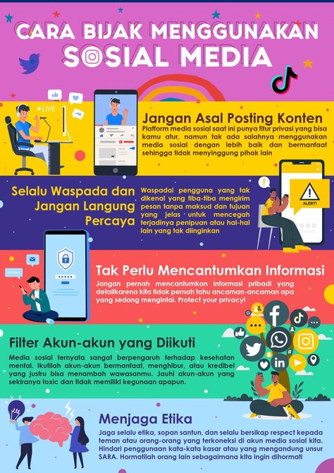 Bijak Menggunakan Sosial Media Academic Poster, Study English Language, Education Poster Design, School Template, Graphic Design Infographic, Infographic Poster, Album Art Design, Event Poster Design, Birthday Captions