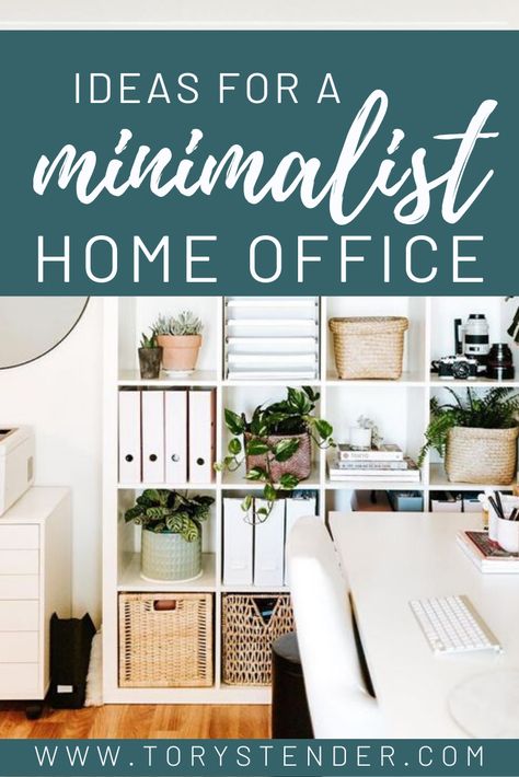 Boho Minimalist Office Inspiration - Tory Stender Minimalist Desk Accessories, Boho Minimalist Office, Office With Plants, Decorate Cubicle At Work, Office Decluttering, Small Office Organization, Minimal Home Office, Office Organization Tips, Plants Office