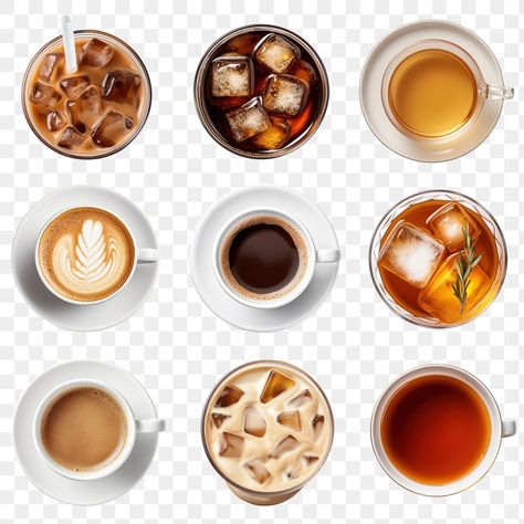 Coffee Top View, Coffee Elements, 2d Furniture, Aesthetic Pngs, Tea Png, Png Top, Photoshop Png, Gold Taps, Hot Chocolate Coffee