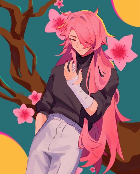 _.mararu._ on ig Pink Hair Oc, Honkai Star Rail Oc, Pink Hair Character, Art Folder, Star Rail, Cute Characters, Art Reference Poses, Art Sketchbook, Pink Hair