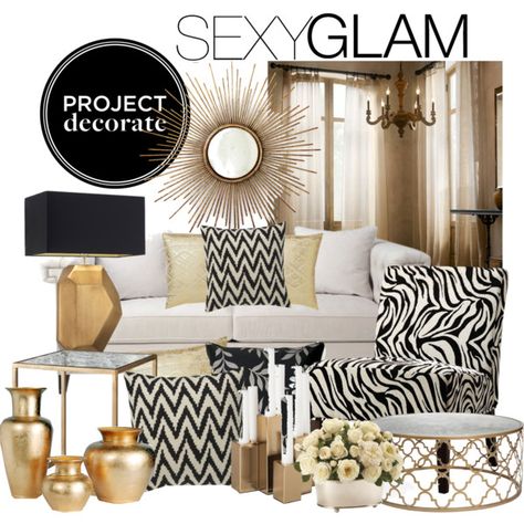 Project Decorate: Sexy Glam With Honey We’re Home Cream Gold Living Room, Glam Livingroom, Cream Lounge, Gold Living, Gold Living Room, Glam Living Room, Elegant Interior Design, Living Room Inspo, New Living Room