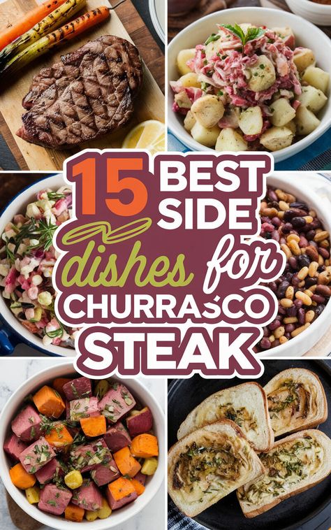 Get Creative in the Kitchen with These Churrasco Steak Side Dish Ideas! 🍴🔥 #Churrasco #FoodPairings #YumYum Brazilian Bbq Sides, Steak Side Dish, Churrasco Recipe, Churrasco Steak, Steak Ranchero, Fried Yuca, Crispy Polenta, Steak Sides, Brazilian Bbq