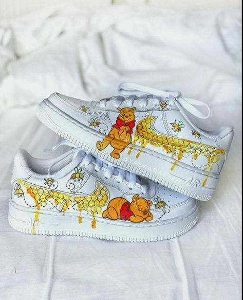 Air Force 1 Custom, Shoes Nike, Air Force 1, Winnie The Pooh, Air Force, Nike Air, Force, Paint, Nike