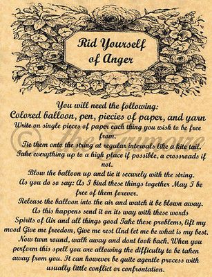 Rid Yourself of Anger, Book of Shadows Spell Page, Witchcraft, Wicca, Pagan, BOS Wiccan Books, Witchcraft Spells For Beginners, Wiccan Crafts, Spells For Beginners, Wiccan Magic, Healing Spells, Under Your Spell, Wiccan Witch, Eclectic Witch