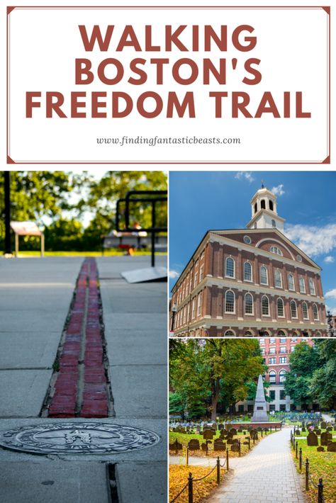 The Freedom Trail is one of the top things to do when visiting Boston! - Finding Fantastic Beasts Freedom Trail Boston Map, Boston Freedom Trail, Boston 2023, Freedom Trail Boston, Boston Vacation, Boston Map, Schools In America, Uss Constitution, Visiting Boston