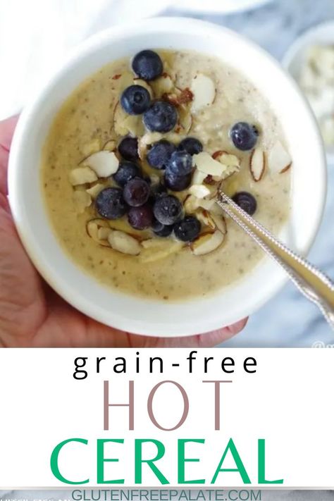 Finally, a Grain-Free Hot Cereal that’s ready in minutes. You can top this hot cereal with your favorite toppings and enjoy! This grain-free breakfast cereal is simple to make and less expensive than buying a grain free hot cereal mix from the store. Paleo Porridge, Pumpkin Porridge, Gluten Free Fall Recipes, French Toast Casserole Easy, Grain Free Breakfast, Cereal Mix, Easy Gluten Free Desserts, Homemade Snickers, Trifle Pudding