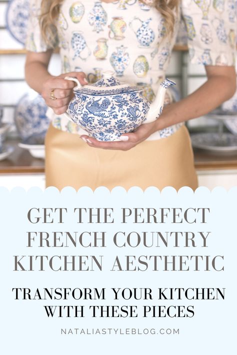 You can get the french country kitchen aesthetic for less! Transform your kitchen with these beautiful burleigh blue regal peacock china and dishware that will make all your guests say wow. These are truly a beautiful addition to any kitchen! Blue And White French Country Kitchen, Country Kitchen Aesthetic, Blue French Country Kitchen, White French Country Kitchen, French Blue Kitchen, French Country Dishes, Large Hutch, French Country Style Kitchen, Kitchen Trends 2020