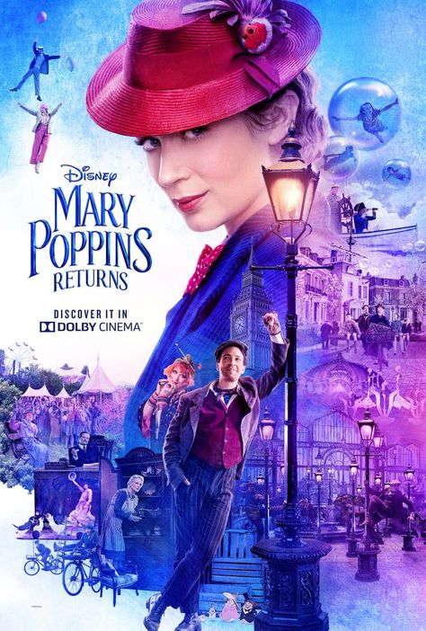 Mary Poppins Returns movie poster Tam Film, Michael Banks, Mary Poppins Returns, Jane And Michael, Walt Disney Movies, Ben Whishaw, Avengers Film, Angela Lansbury, Film Disney