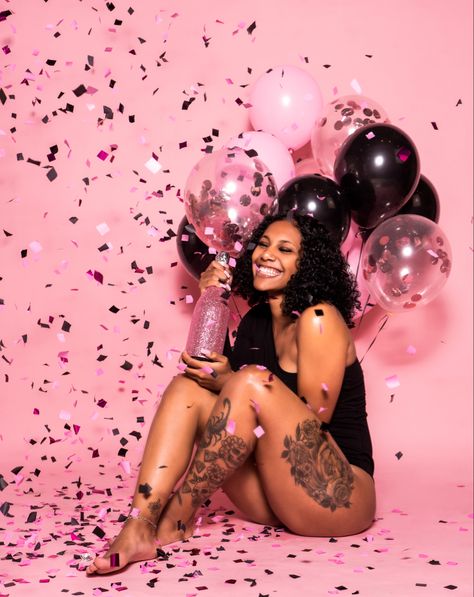 24th Birthday Picture Ideas, 23 Birthday Photo Shoot Ideas, June Birthday Photoshoot Ideas, 22ns Birthday Photoshoot, Black And Pink Birthday Photoshoot, Black And Gold Birthday Photoshoot Ideas, 27 Birthday Photoshoot Black Woman, 20 Fine Birthday, 24th Birthday Photoshoot Ideas For Women