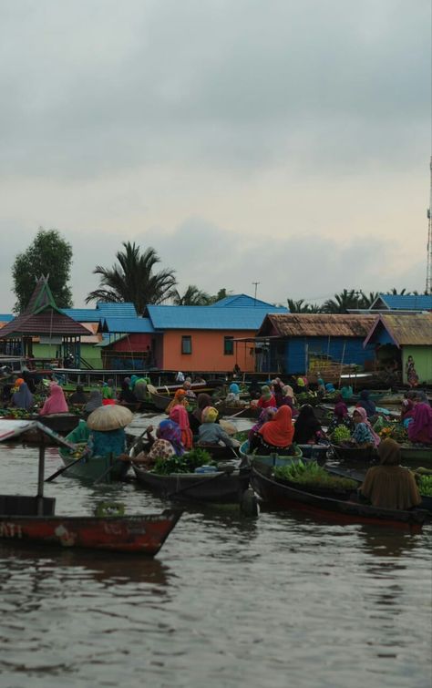 Floating Market, Banjarmasin, South Kalimantan, Indonesia South Kalimantan, Floating Market, Jakarta, Floating, Indonesia, Marketing, Building