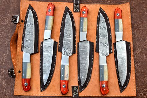 Grill Steak, Bbq Steak, Steak Knife Set, Chef Knives, Twist Pattern, Chef Knife Set, Steak Knives, Chef Knife, Knife Sets