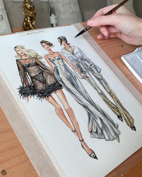 Dresses To Prom, Fashion Illustration Design, Vogue Design, Fashion Sketchbook Inspiration, Fashion Design Inspiration, Fashion Design Classes, Fashion Dream Job, Fashion Design Books, Fashion Drawing Sketches