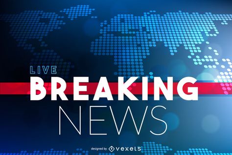 Design for a Breaking News post or publication. It says Breaking News Live over a world map. You can edit the text. Jay Hind, 3d Screen, Music Notes Art, Good Passwords, Broadcast News, News Bulletin, Excel Shortcuts, Tv Design, Facebook Users