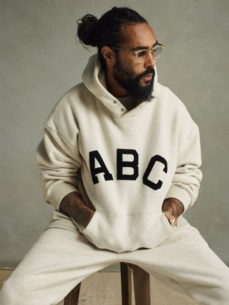 Jerry Lorenzo, Letter Hoodie, Oversize Pullover, Street Sweatshirt, Loose Hoodie, Fear Of God Essentials, American Denim, Traje Casual, Winter Hoodies