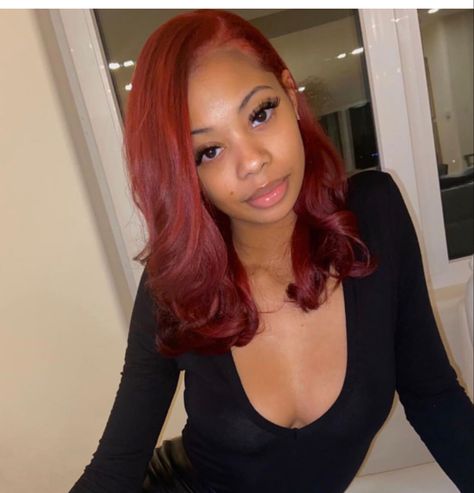 Deep Red Hair On Black Women, Red Hair Color On Natural Hair Black Women, Natural Hair Red Color Black Women, Natural Burgundy Hair Black Women, Dark Cherry Red Hair Black Women, Dark Red Sew In, Auburn Red Hair Color On Black Women, Wine Red Hair Color For Black Women, Dark Red Hair On Black Women